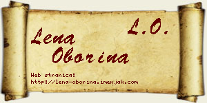 Lena Oborina vizit kartica